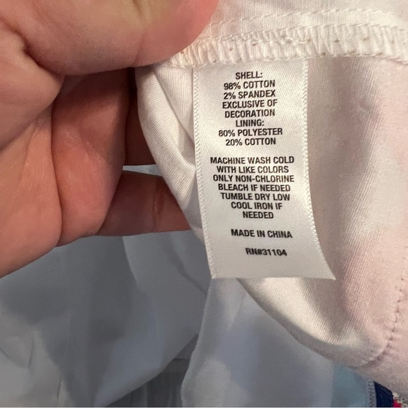 NWT Crown & Ivy White Sleeveless Tiered Swing Dress with Multicolor Hem Size XL - Picture 8 of 9